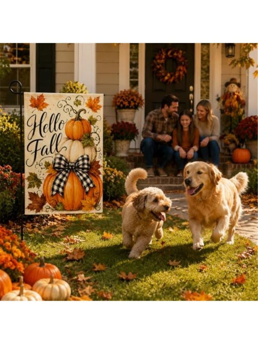 Fall Decor Hello Fall Garden Flag | Fall Decorations for Home - Picture 7 of 7